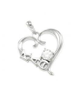 Kappa Alpha Theta Swarovski Crystal Heart Pendant for Necklace