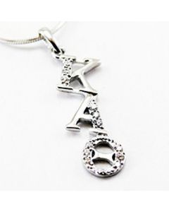 Kappa Alpha Theta Diamond Diagonal Lavalier Pendant for Necklace
