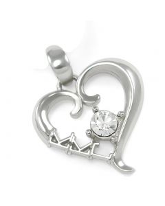 Kappa Kappa Gamma Swarovski Crystal Heart Pendant for Necklace