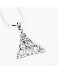 Phi Sigma Sigma Pyramid Pendant for Necklace