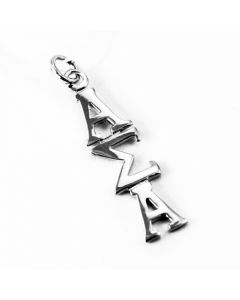 Sterling Silver Alpha Sigma Alpha Lavaliere Charm