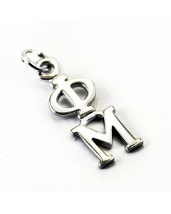 Sterling Silver Phi Mu Lavaliere Charm