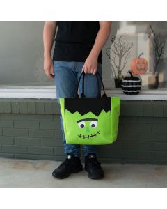 Personalized Halloween Frankenstein Trick-or-Treat Tote Bag