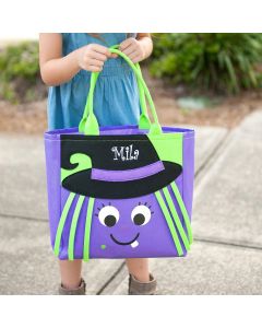 Personalized Halloween Witch Trick-or-Treat Tote Bag
