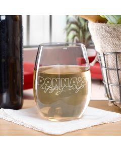 Personalized 'Sippy Cup' Stemless Wine Glass