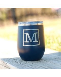 Personalized Initial Insulated Wine Tumbler