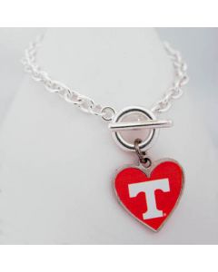 University of Tennessee Heart Charm Bracelet