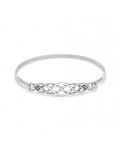 Sterling Silver Celtic Knot Bangle Bracelet