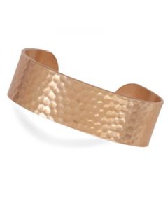 Wide Hammered Copper Cuff Bangle Bracelet