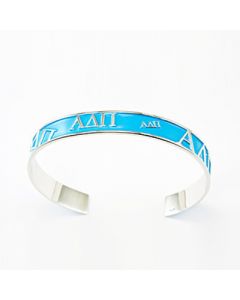 Alpha Delta Pi Light Blue Bangle Bracelet