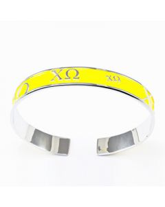 Chi Omega Yellow Bangle Bracelet
