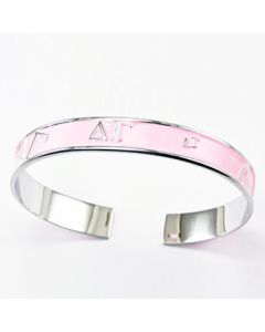 Delta Gamma Light Pink Bangle Bracelet