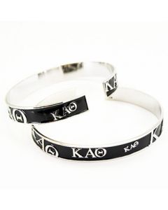 Kappa Alpha Theta Black Bangle Bracelet