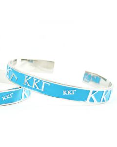Kappa Kappa Gamma Light Blue Bangle Bracelet