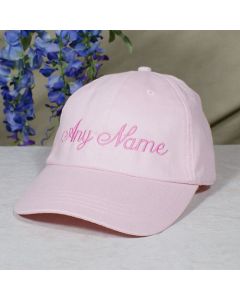 Ladies Light Pink Baseball Cap Hat Embroidered with Name