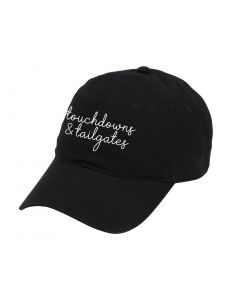 Black Touchdowns and Tailgates Football Cap Hat
