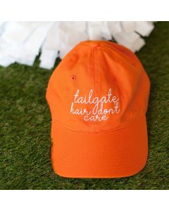 Orange Tailgate Hair Don't Care Cap Hat