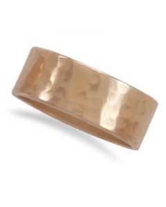 Hammered Band Copper Ring