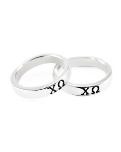 Chi Omega Sterling Silver Ring