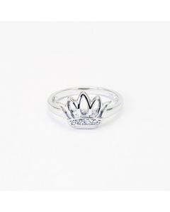 Zeta Tau Alpha Five Point Crown Ring with Diamonds