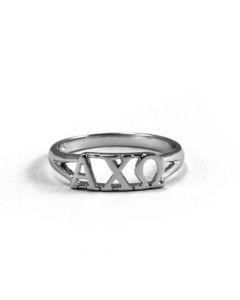 Sterling Silver Alpha Chi Omega Ring