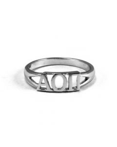 Sterling Silver Alpha Omicron Pi Ring