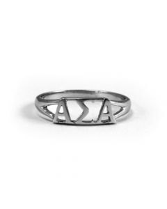 Sterling Silver Alpha Sigma Alpha Ring