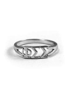 Sterling Silver Phi Sigma Sigma Ring