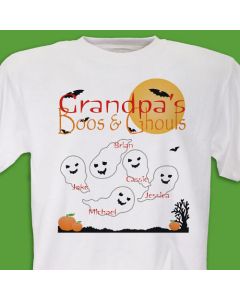 Boos and Ghouls Personalized Halloween T-shirt with Kids Names