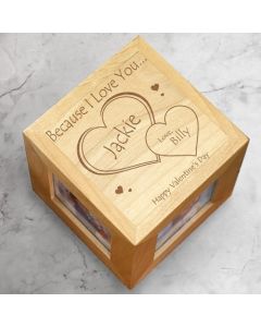 Personalized Because I Love You Photo Cube Frame