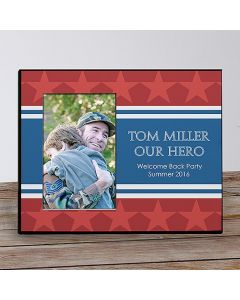 Personalized Patriotic Stars and Stripes Picture Frame