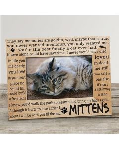 Personalized Cat Memorial Picture Frame