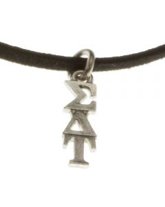 Sigma Delta Tau Black Cord Necklace