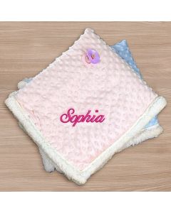 Minky Sherpa Personalized Baby Blanket