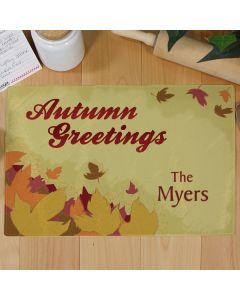 Personalized Autumn Greetings Cutting Board