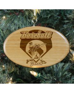 Personalized Baseball Christmas Tree Ornament