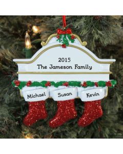 Personalized Family Stockings Christmas Ornament