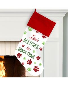 Santa Paws Personalized Pet Christmas Stocking