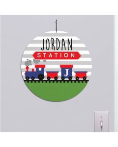 Personalized Baby Boy Trains Wall Decor