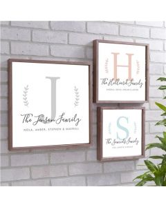 Personalized Family Names Framed Wall Decor