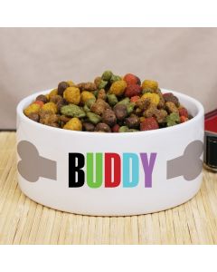 Multi-color Personalized Dog Bowl