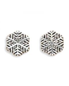 Snowflake Sterling Silver Stud Earrings
