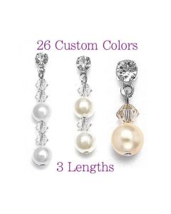 Custom Swarovski Crystal and Pearl Earrings