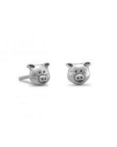 Sterling Silver Cute Little Piggy Earrings
