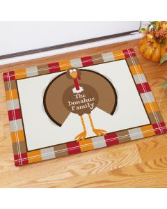 Thanksgiving Turkey Personalized Doormat