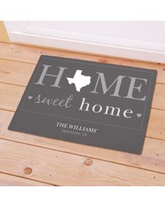 Personalized State Home Sweet Home Doormat