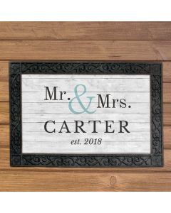 Personalized Rustic Couples Doormat