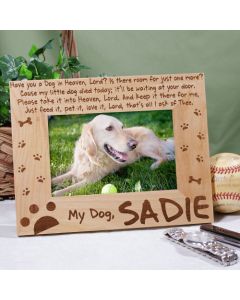 Dog Memorial Picture Frame with Personalized Name