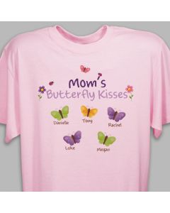Butterfly Kisses T-shirt Personalized with Kids or Grandkids Names