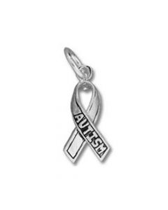 Autism Awareness Ribbon Sterling Silver Charm